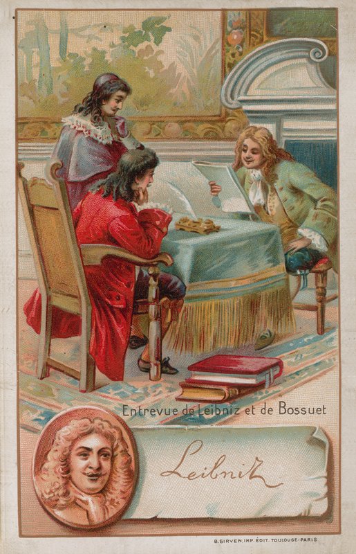 Möte mellan Leibniz och Bossuet av French School