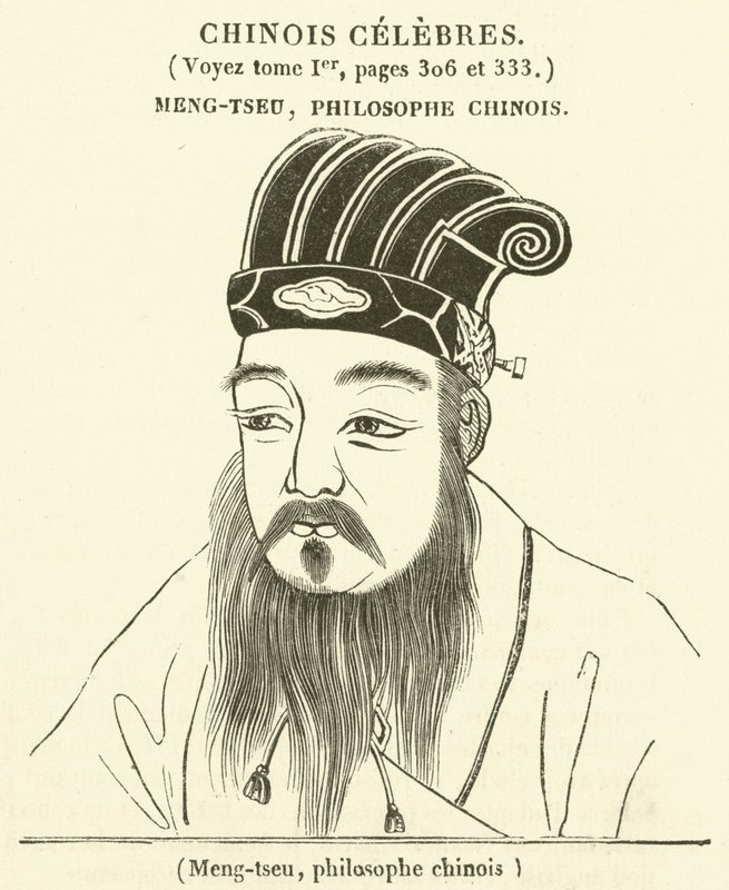 Meng-tzu, kinesisk filosof (gravyr) av French School