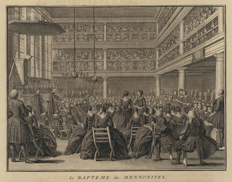 Mennonitdopceremoni (gravyr) av French School