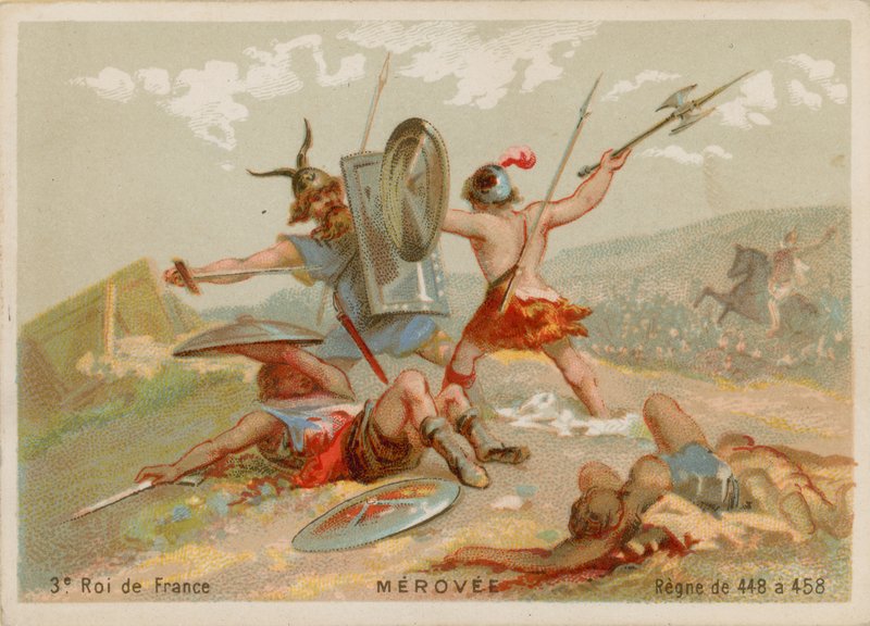 Merovee, kung av Frankrike (412-457) av French School