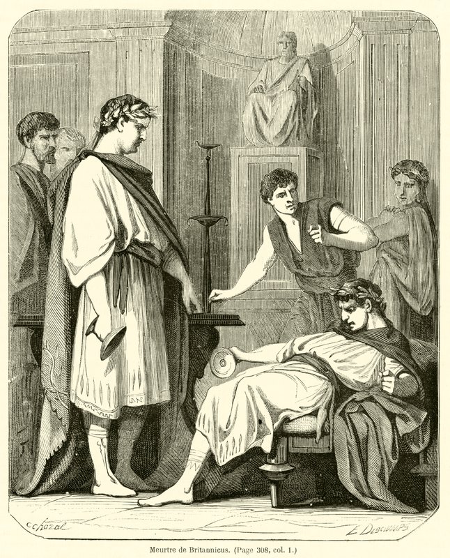 Mordet på Britannicus (gravyr) av French School