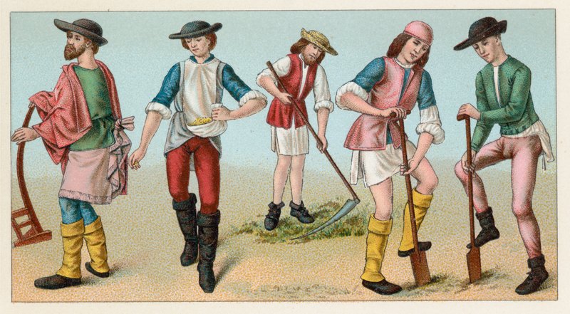 Medeltidsdräkt av French School