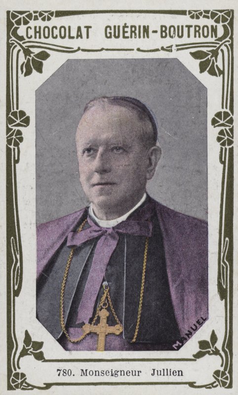 Biskop Jullien (färgad bild) av French School