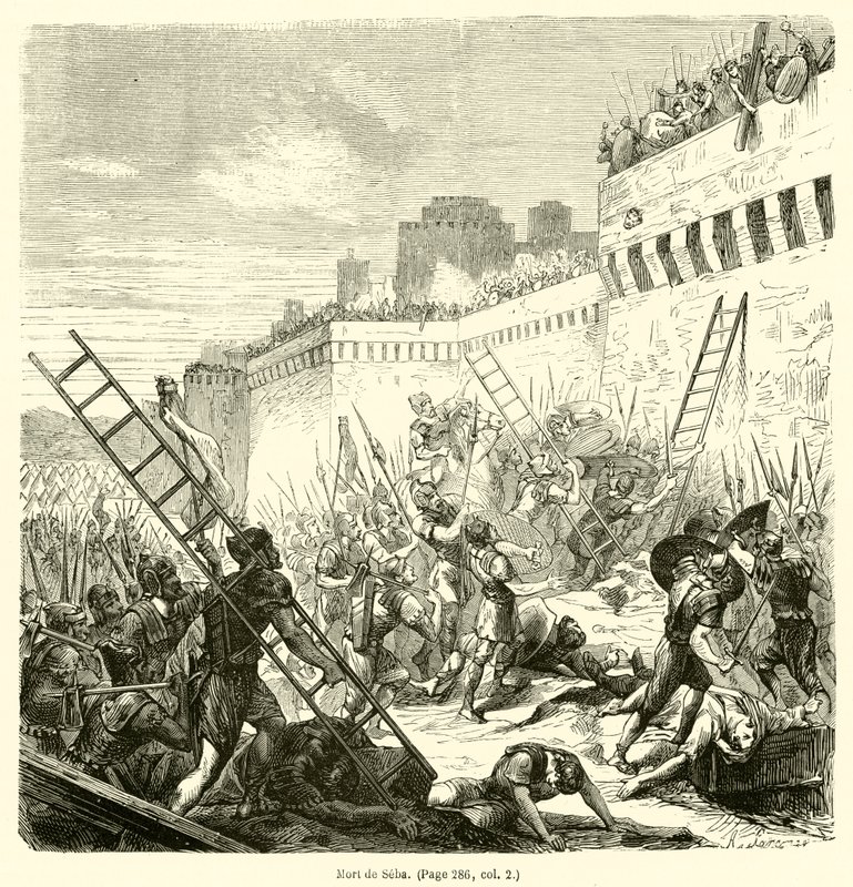 Mort de Seba (gravyr) av French School