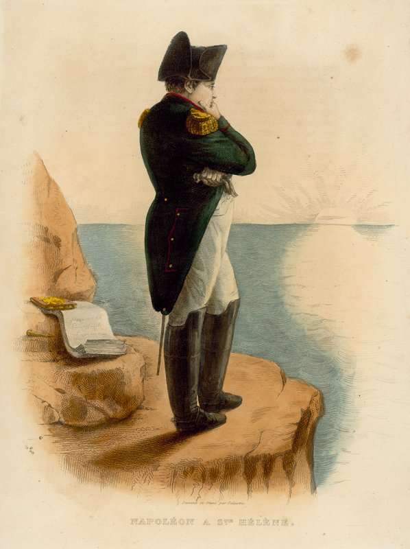 Napoleon Bonaparte (färgad gravyr) av French School
