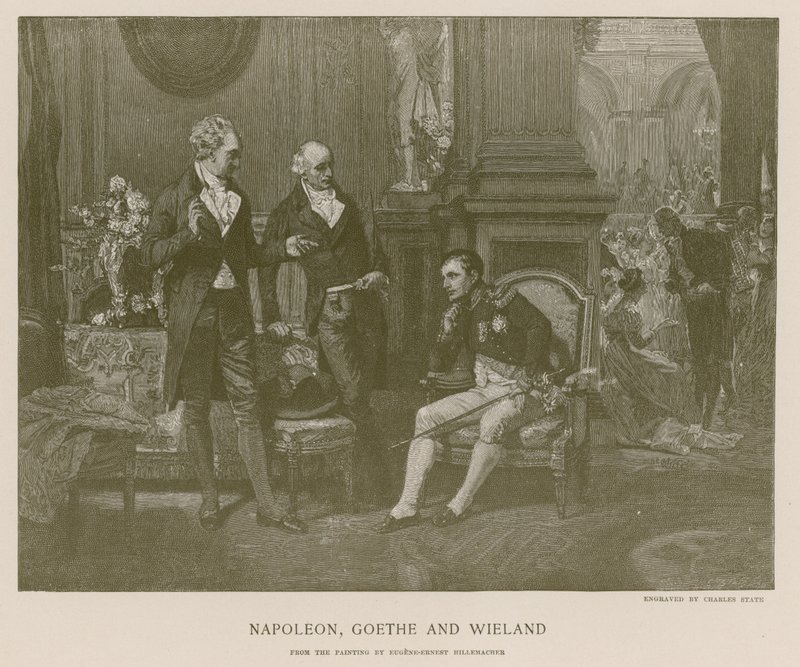 Napoleon, Goethe och Wieland av French School