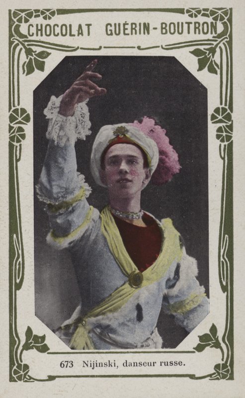 Nijinsky, rysk dansare (färgad bild) av French School