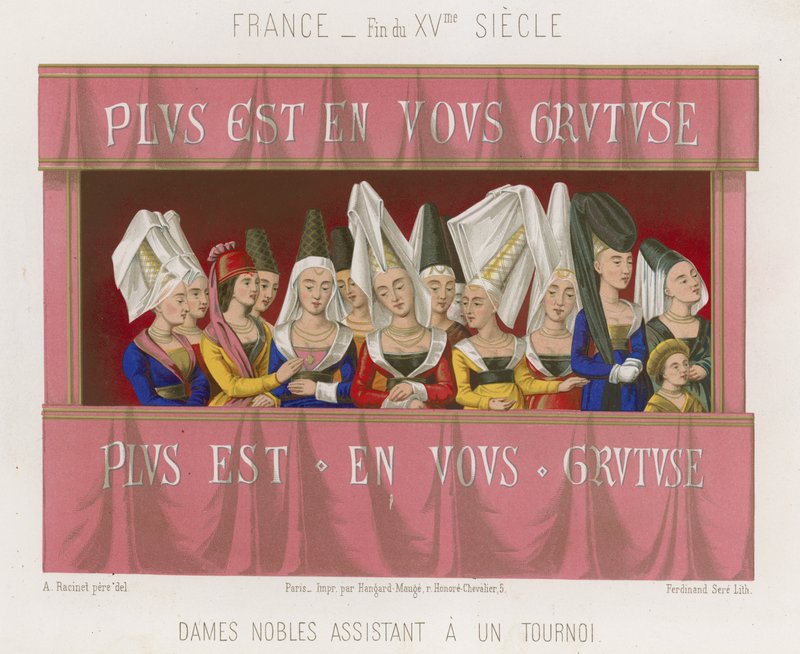 Adelskvinnor som deltar i en turnering av French School