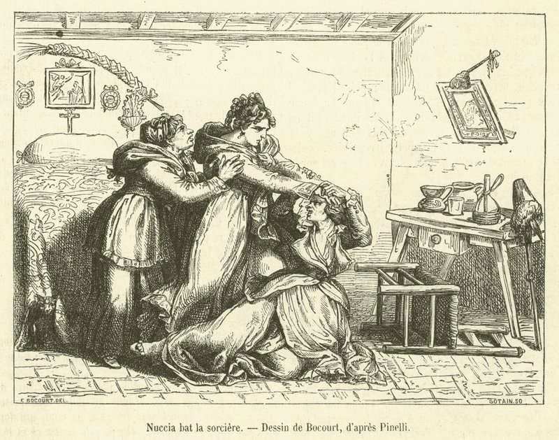 Häxan slår häxan (gravyr) av French School