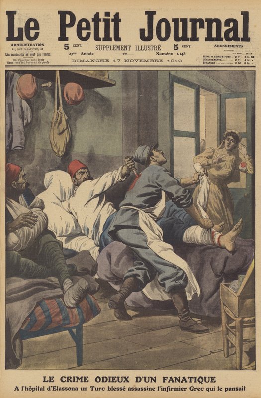 En fanatikers avskyvärda brott (färg litho) av French School