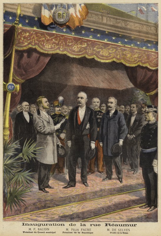 Invigning av Rue Reaumur, Paris, 1897 av French School