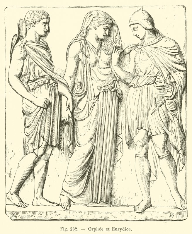 Orphee et Eurydice (gravyr) av French School