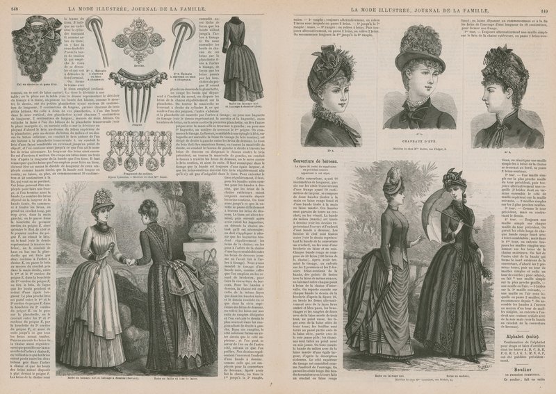 Sida från La Mode Illustree av French School