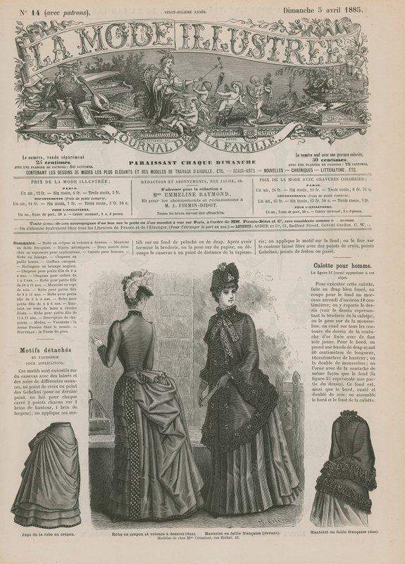 Sida från La Mode Illustree av French School