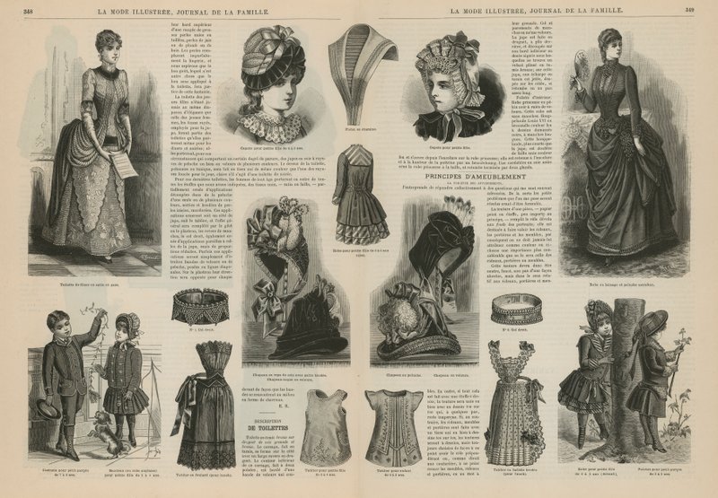 Sida från La Mode Illustree av French School
