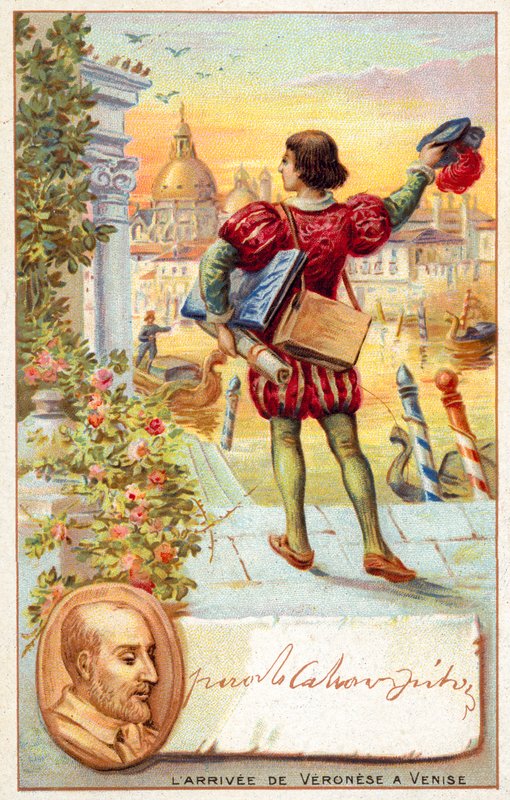 Paolo Veronese anländer till Venedig av French School