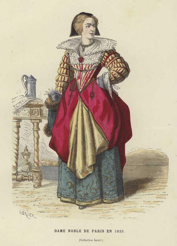 Parisisk adelsdam, 1633 av French School