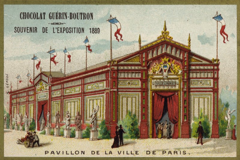 Paviljong av staden Paris (chromolitho) av French School