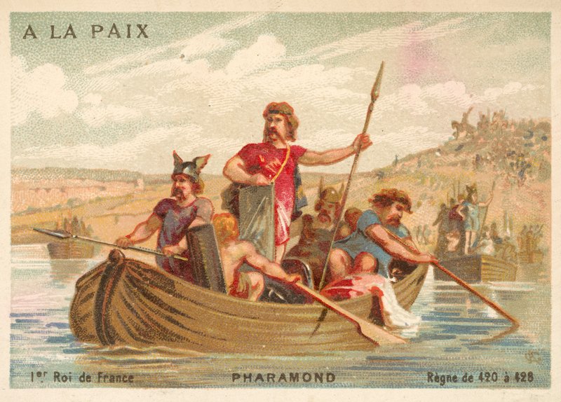 Pharamond I, Frankernas kung (chromolitho) av French School