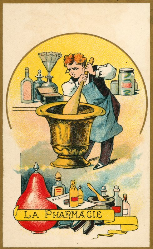Apotek (chromolitho) av French School