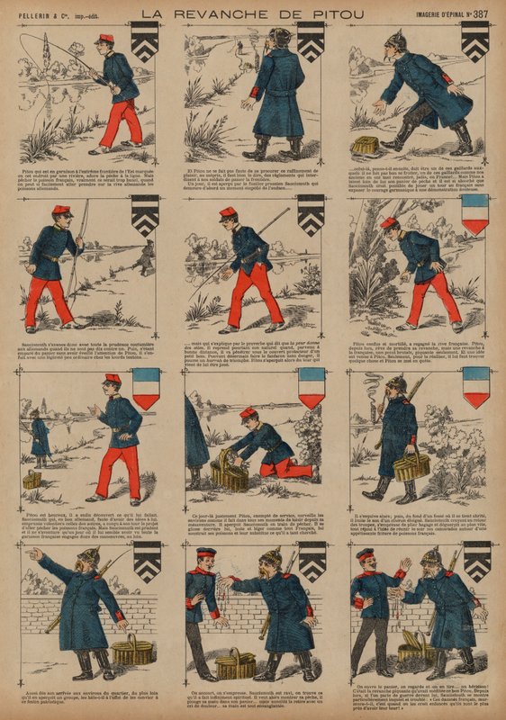 Pitous hämnd (färgad gravyr) av French School