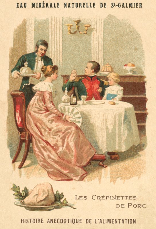 Fläskcrepinetter (chromolitho) av French School