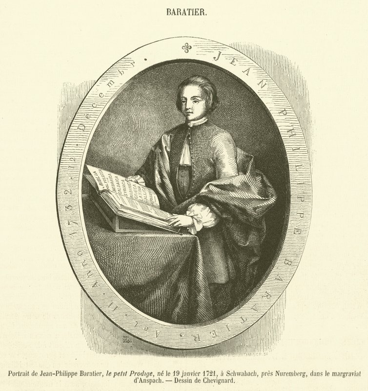 Porträtt av Jean-Philippe Baratier (gravyr) av French School