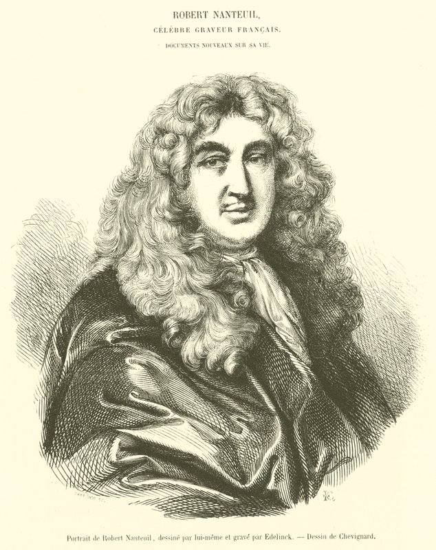 Porträtt av Robert Nanteuil (gravyr) av French School