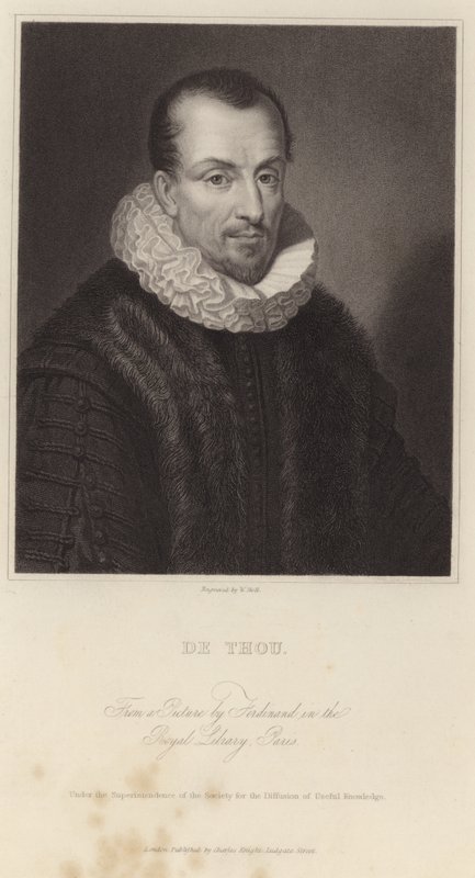 Porträtt av Jacques Auguste de Thou av French School