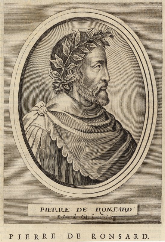 Porträtt av Pierre de Ronsard av French School