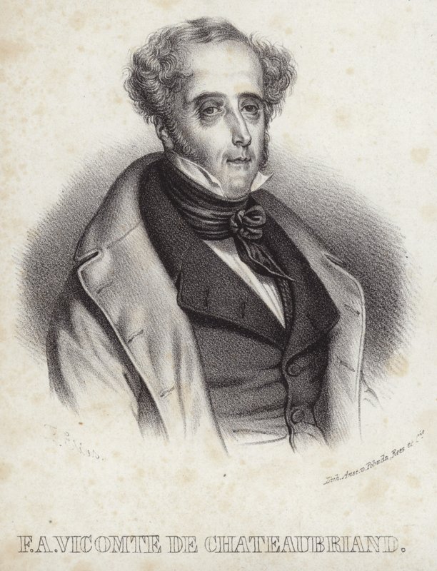 Porträtt av Viscount de Chateaubriand av French School