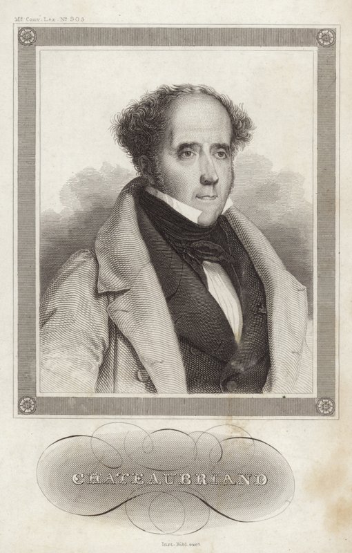 Porträtt av Viscount de Chateaubriand av French School