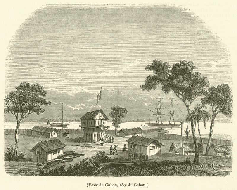 Post of Gabon, Gabons kust (gravyr) av French School