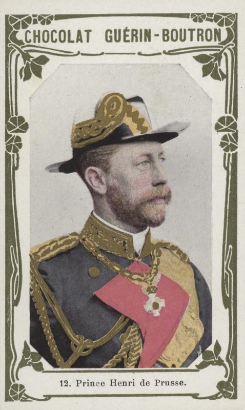 Prins Henrik av Preussen (färgad bild) av French School