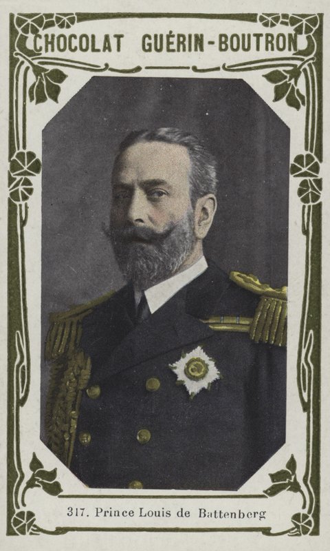 Prins Louis de Battenberg (färgad bild) av French School