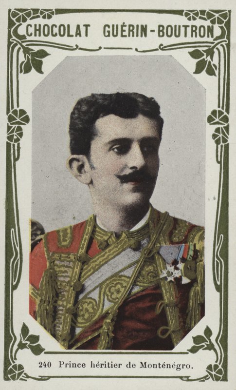 Prince heritier de Montenegro (färgad bild) av French School
