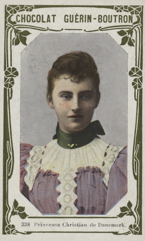 Prinsessan Christian av Danmark (färgad bild) av French School