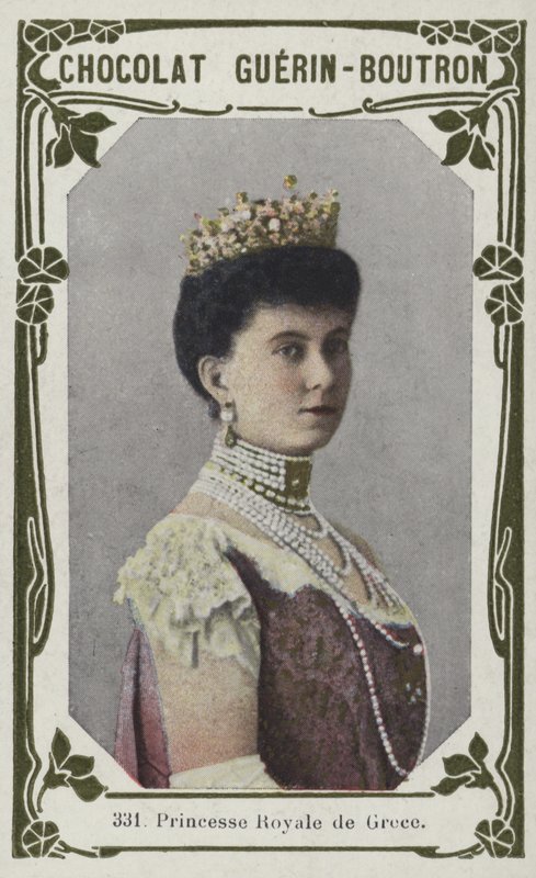 Prinsessan Royal av Grekland (färgad bild) av French School