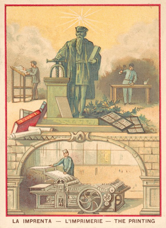 Utskrift (chromolitho) av French School
