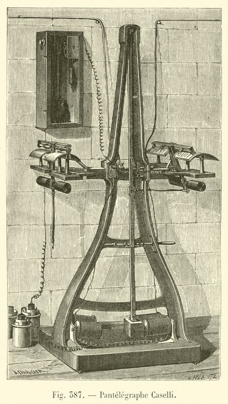 Puntelegraphe Caselli (gravyr) av French School