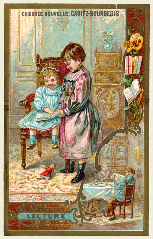 Läsning (chromolitho) av French School