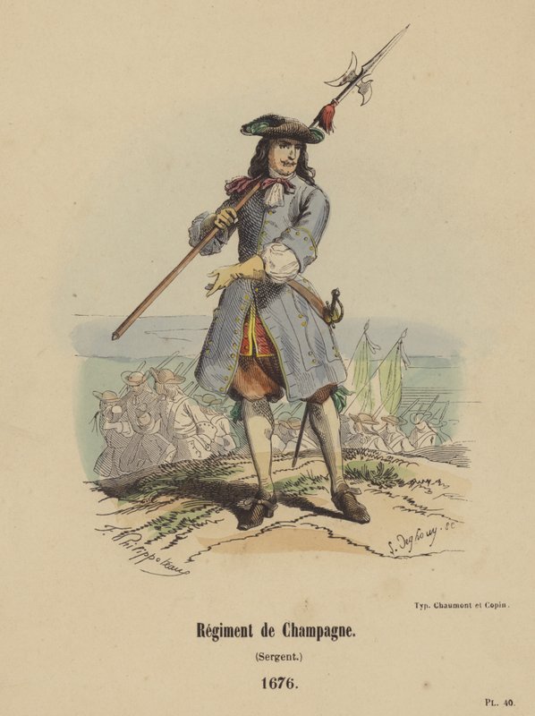 Champagneregementet, Sergeant av French School