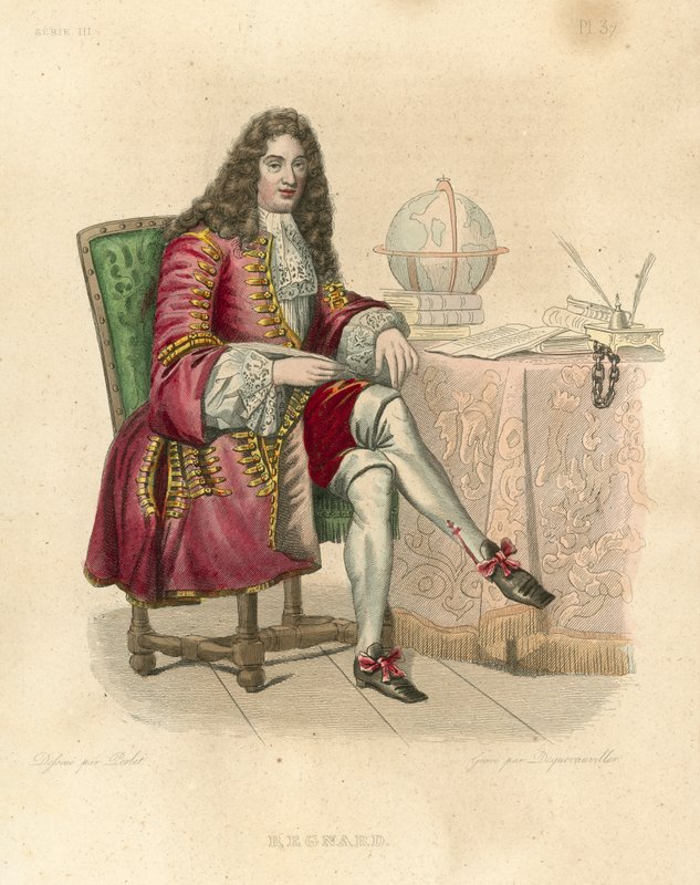 Regnard (färgad gravyr) av French School