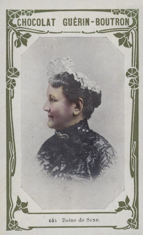 Reine de Saxe (färgad bild) av French School