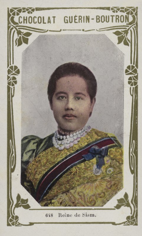 Reine de Siam (färgad bild) av French School