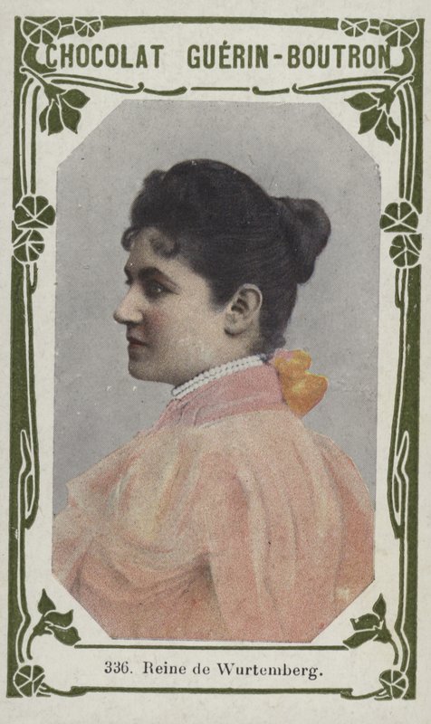 Reine de Wurtemberg (färgad bild) av French School