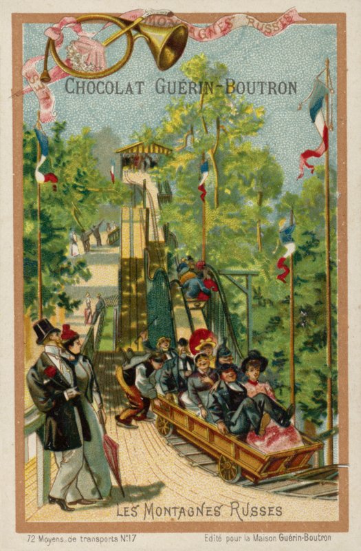 Berg-och dalbana (chromolitho) av French School