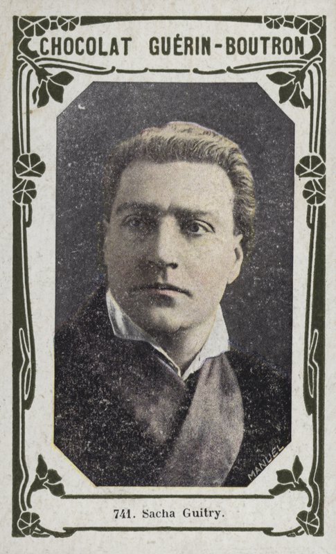 Sacha Guitry (färgad bild) av French School