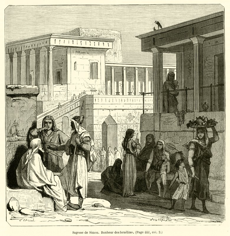 Simons visdom, israeliternas lycka (gravyr) av French School