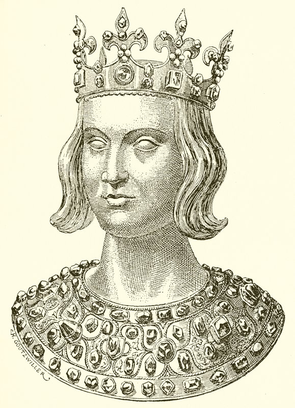 Saint Louis (från ett relikvieskrin) av French School
